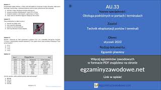 Egzamin zawodowy pisemny AU33 Obsługa podróżnych w portach i terminalach styczeń 2022 [upl. by Eiser]