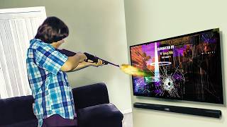 Kid SHOOTS tv after dad TURNS OFF WIFI Fortnite [upl. by Zenia]