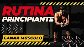 💣RUTINA GIMNASIO PRINCIPIANTES para ganar masa muscular FRECUENCIA 1 Semana Completa [upl. by Leahcym]