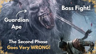 Sekiro™  Guardian Ape Boss Fight Second Phase Goes Wrong [upl. by Pierce796]