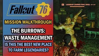 Fallout 76 – Side Mission Walktrough  The Burrows Waste Management  Wild Appalachia DLC Missions [upl. by Ancalin]