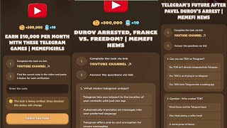 Earn 10000 Per Month With These Telegram Game Memefigirl [upl. by Pippa]