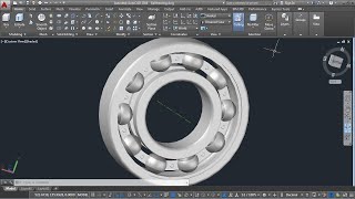 AUTO CAD TUTORIAL  How to draw ball bearing in autocad [upl. by Louisette]