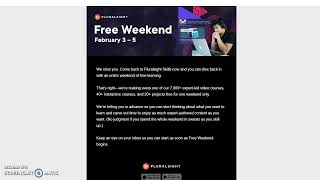 Breaking News Pluralsight Is Hosting Its FREE Weekend February 35 2023 CLOSED [upl. by Postman]