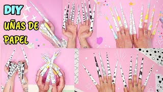 Cómo hacer uñas de papel  how to make paper nails 💅  MANUALIDAD FÁCILEASY HANDMADE [upl. by Ahcsatan]