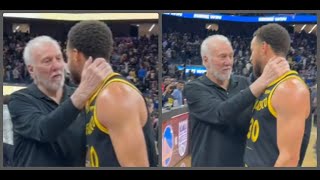 Steph Curry and Gregg Popovich shared a moment after the Warriors’ InSeason Tournament win [upl. by Armando]