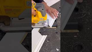 Baseboard trick installation around obstacles 👉 Gpr3Carpentry🔨 viralvideo carpentry tools tips [upl. by Hapte]