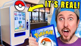 Pokemon Vending Machine PACKED with ULTRA RARE Cards lucky opening [upl. by Coffee]