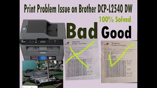 Print Problem issue on Brother DCPL2540 DW Printer  Background Lining problem Solution [upl. by Gunas]