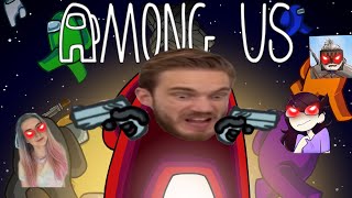 Pewdiepie Among Us Live Stream With LDShadowLady JaidenAnimations Grandayy and more [upl. by Wiencke526]