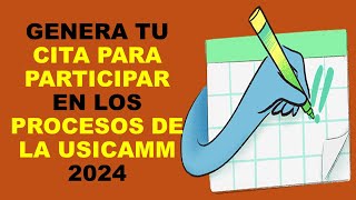 Soy Docente GENERA TU CITA PARA PARTICIPAR EN LOS PROCESOS DE LA USICAMM 2024 [upl. by Euqilegna]