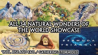 CIV 6  ALL 34 NATURAL WONDERS SHOWCASE A TO Z RISE AND FALLGATHERING STORM DLC [upl. by Aggappe133]