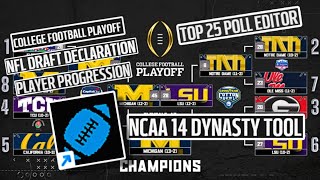 How to use the College Football Revamped Dynasty tool Playoffs Player Progression Transfers more [upl. by Xirdnek]