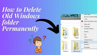 How to delete old windows folder free up space  easiest way in window 71011 [upl. by Monsour965]