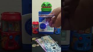 SAVING MONEY DEPOSIT MONEY BOX satisfying shorts money [upl. by Alohcin]