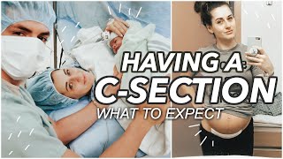 WHAT TO EXPECT Before During  After A CSECTION  EVERYTHING I Wish I Knew  Bethany Fontaine [upl. by Amoakuh]