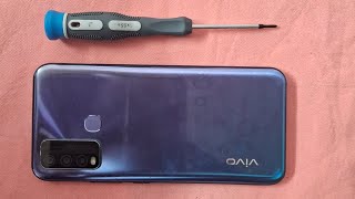 Vivo Y50 battery replacement  disassembly [upl. by Etteniotna]