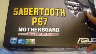 Asus Sabertooth P67 B3 Intel Sandy Bridge Motherboard Unboxing [upl. by Anilehs]