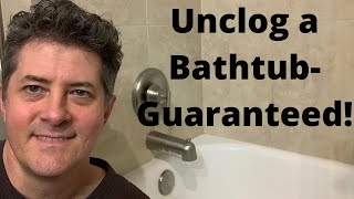 How To Unclog Bathtub Easy Simple [upl. by Gypsie]