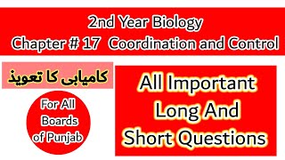 All possibleimportant long and short questions of chapter 17 2nd year biology [upl. by Llerrut]