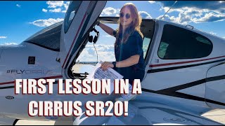 My FIRST Lesson in a CIRRUS SR20 [upl. by Halladba]