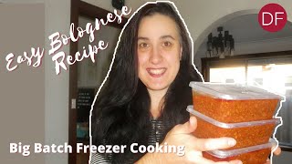 Bolognese Slow Cooker Recipe  Batch Freezer Cooking [upl. by Conrade]