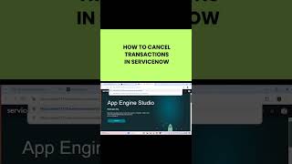 Concept of the canceling transactions in ServiceNow [upl. by Lisabet]