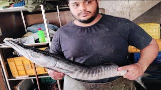 Seela fish cutting  and cross slice cutting viral fish cutting video powerfishcutting [upl. by Buffo]