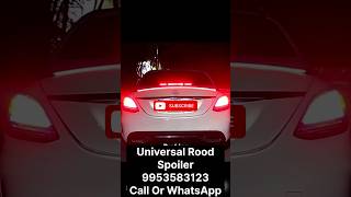 Universal LED Rear Spoiler Carbon Fiber Lip Kit With Brake Light Strip  CALL  9953583123 [upl. by Schilling]