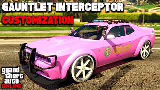 GTA 5 Online NEW Gauntlet Interceptor Cop Car Customization [upl. by Quiteria]