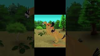 Deinonychus vs Old Tenontosaurus animação dinosaur animation dinosaurus pivotanimator [upl. by Goodman704]