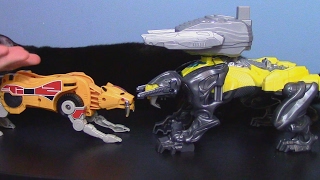 Power Rangers Movie 2017 Sabertooth Tiger Battle Zord Review [upl. by Sucramaj]