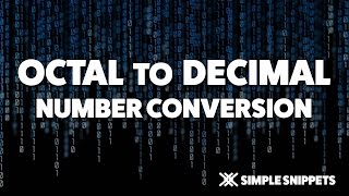 Octal to Decimal Number Conversion with Decimal Point  Number System Conversions [upl. by Lalittah]