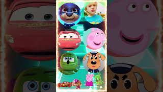 Paw Patrol Vlad And Niki Lightning McQueen Peppa Pig Gummy Bear Sheriff Labrador Tiles Hop [upl. by Nodnol598]