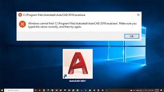 How to fix AutoCAD files note open or windows cannot find the cadexe [upl. by Sweeney]