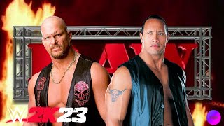 WWE 2K23 The Rock Vs Stone Cold No Holds Barred Match  Raw Is War 2001 [upl. by Alastair]