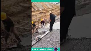 The Process Of Leveling Concrete In A Canal shorts [upl. by Noseaj339]