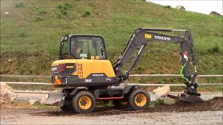 Volvo EW60E Compact Wheeled Excavator Demo [upl. by Cleodel101]