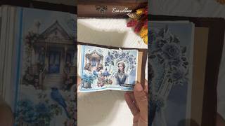 ASMR1分鐘簡單解壓拼貼 藍色之美～ 手帳er的日常 scrapbooking 手帳拼貼 journal 手帳 拼貼分享 journaling 沉浸式 scrapbook [upl. by Hetti705]