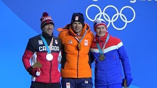 2018 平昌 PyeongChang Speed Skating Mens 5000m Medal Ceremony Sven Kramer [upl. by Silisav862]