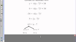 Converting Vertex Form to Factored Form [upl. by Allenrac]