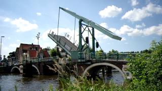 Hoge Brug Ophaalbrug Drawbridge Overschie [upl. by Atinniuq748]