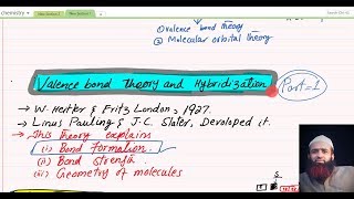 Valence bond theory and hybridization VBT Part 1 urduhindi [upl. by Aiek]