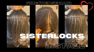 Sisterlocks Installation on FineDense Hair  Heavens Take [upl. by Niaz]