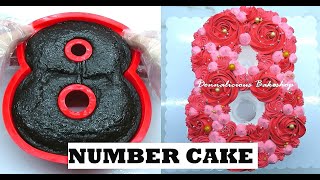 HOW TO MAKE NUMBER CAKE  STEPBYSTEP TUTORIAL  NUMBER CAKE SILICONE MOLDER [upl. by Annua]