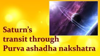 Saturn in Purva Ashadha nakshatra all ascendantsmoon signs [upl. by Tips]