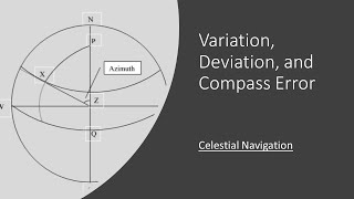 What is the Variation Deviation and Compass Error of a ships magnetic compass [upl. by Attenev]