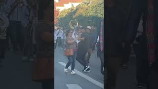 Oaxacan Band parading at California Ave in Palo Alto California [upl. by Eirlav]