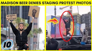 Madison Beer Denies Staging Protest Photos [upl. by Eentihw]