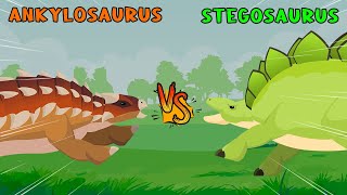 Ankylosaurus vs Stegosaurus  Dinosaurs Tournament S1  Dino Animation [upl. by Seta]